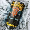 San Francisco Giants MLB Tumbler with Beautiful Sunflower Design and MLB Logo