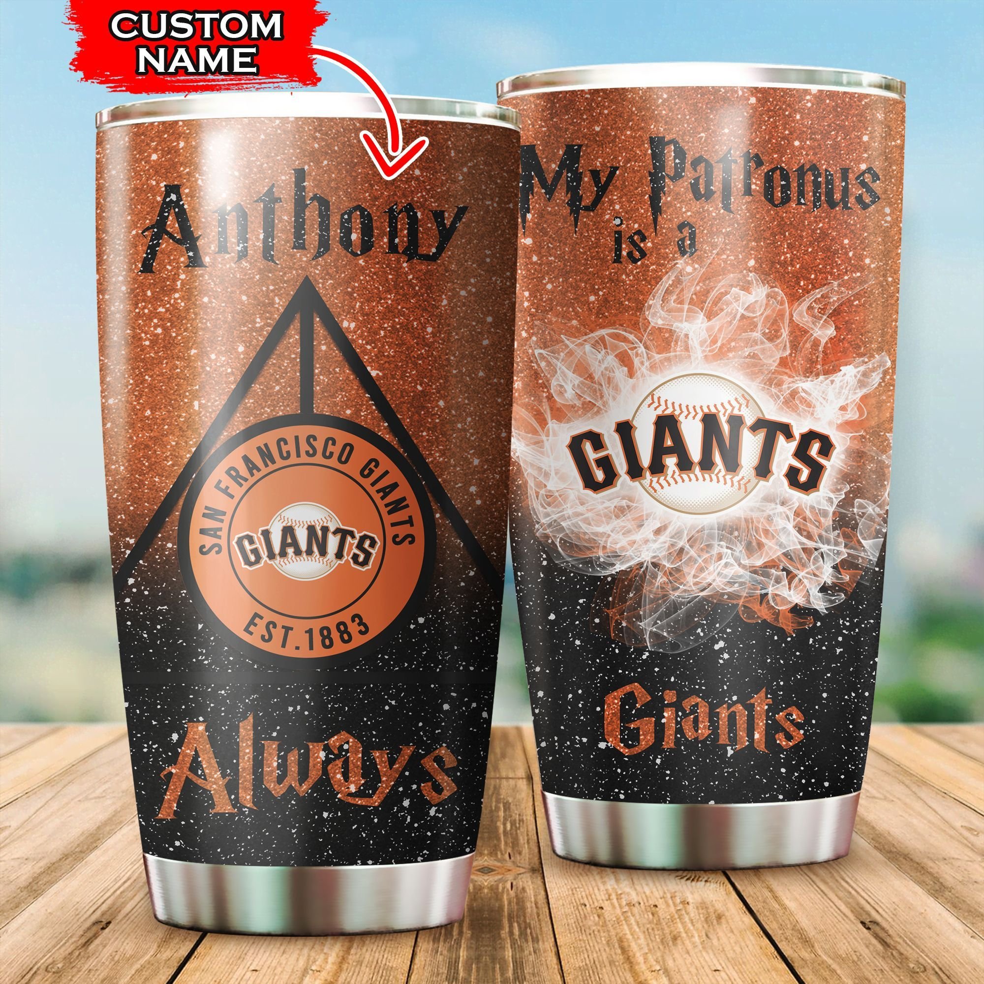 San Francisco Giants Tumbler with Harry Potter MLB Custom Name - Perfect for Fans