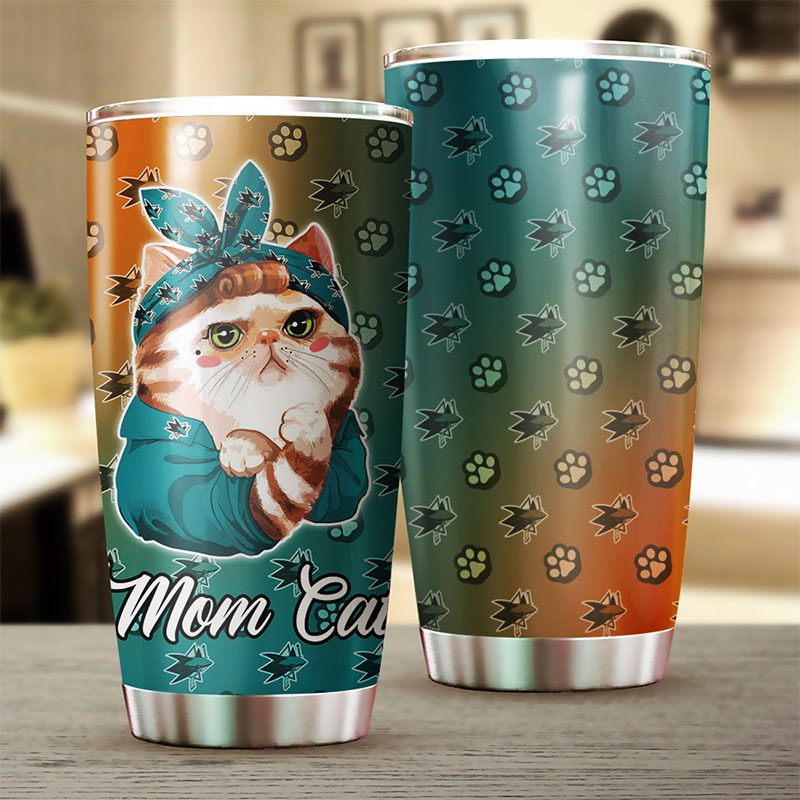 San Jose Sharks Fans Get Your Cat Mom NHL Tumbler Now! - Image 2
