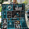 San Jose Sharks Home Sweet Home Quilt Bedding Set with Bed Set for Girls