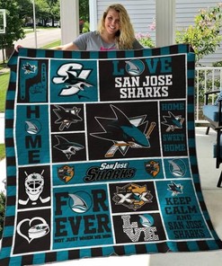 San Jose Sharks Home Sweet Home Quilt Bedding Set with Bed Set for Girls