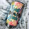 San Jose Sharks NHL Tumbler with Cool Flower Design - Best Mom Ever Personalized Drink Container
