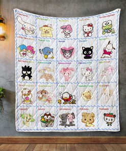 Sanrio Quilt Blanket - Perfect for Fans of Hello Kitty and Friends