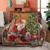 Santa under the Tree Merry Christmas Gift Quilt Blanket - Fun and Festive