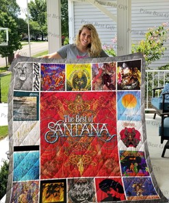 Santana Albums Cover Poster Quilt Blanket, Celebrating the Latin Music Legend