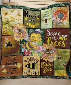 Save The Bees I've Got Hives Quilt Blanket Great Customized Quilt Gifts For Birthday Christmas Bed Set Cute