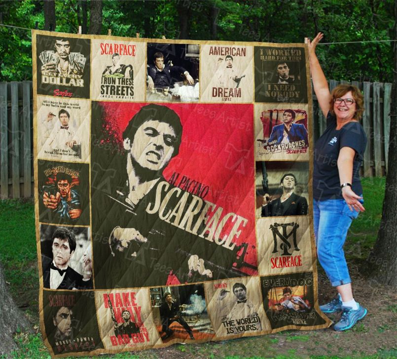 Scarface Movie Inspired Quilt Bedding Set - Ideal for Movie Buffs