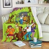 Scooby Doo Green Fleece Blanket Quilt Bedding Set for Cartoon Fans