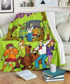 Scooby Doo Green Fleece Blanket Quilt Bedding Set for Cartoon Fans