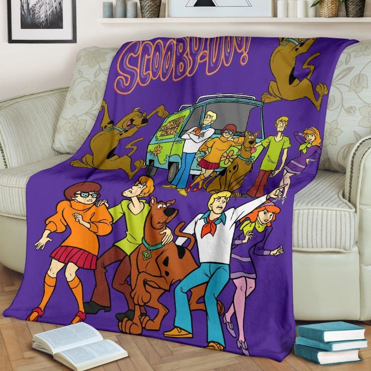 Scooby Doo Purple Fleece Blanket for Cartoon Fanatics