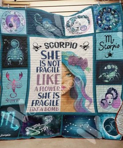 Scorpio Horoscope She's Not Fragile Like A Flower Quilt Bedding Set for Horoscope Fans