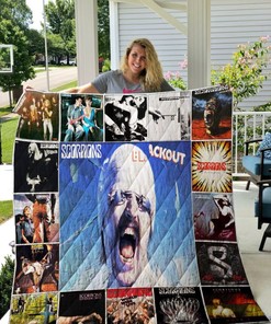 Scorpions Albums Cover Poster Quilted Bedding Set - King Size