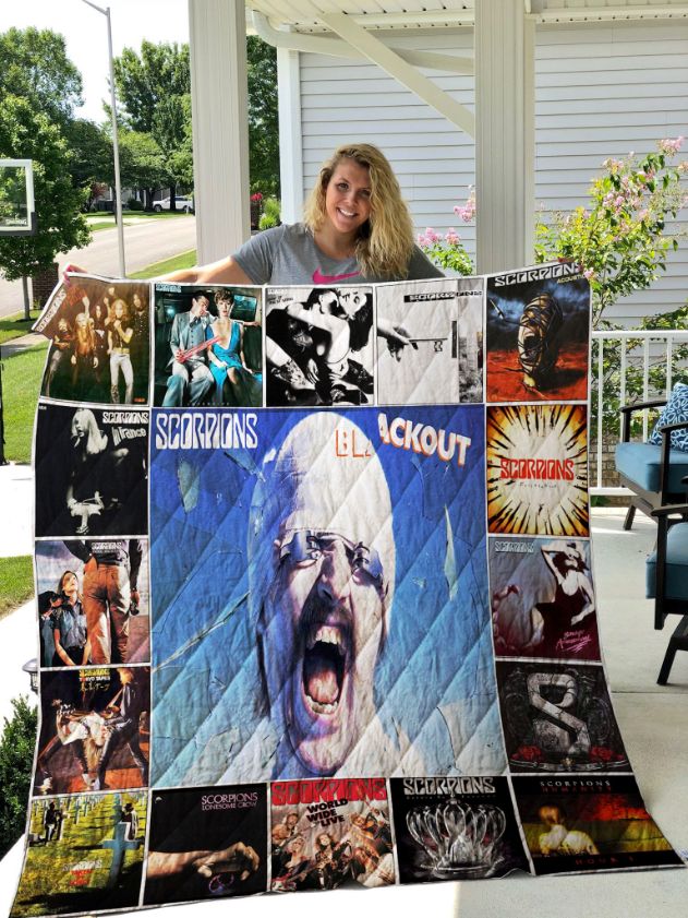 Scorpions Albums Cover Poster Quilted Bedding Set - King Size