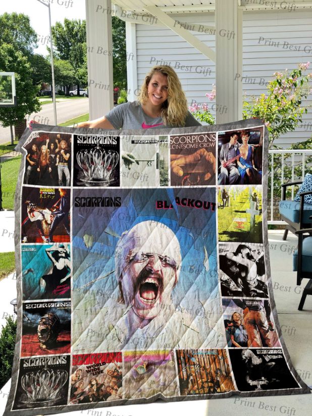 Scorpions Albums Quilted Bedding Set For Fans - Queen Size