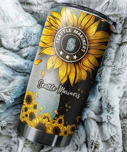 Seattle Mariners MLB Tumbler Featuring Sunflower Sunshine Design