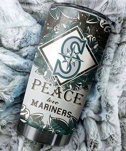 Seattle Mariners MLB Tumbler - Peace and Love Edition