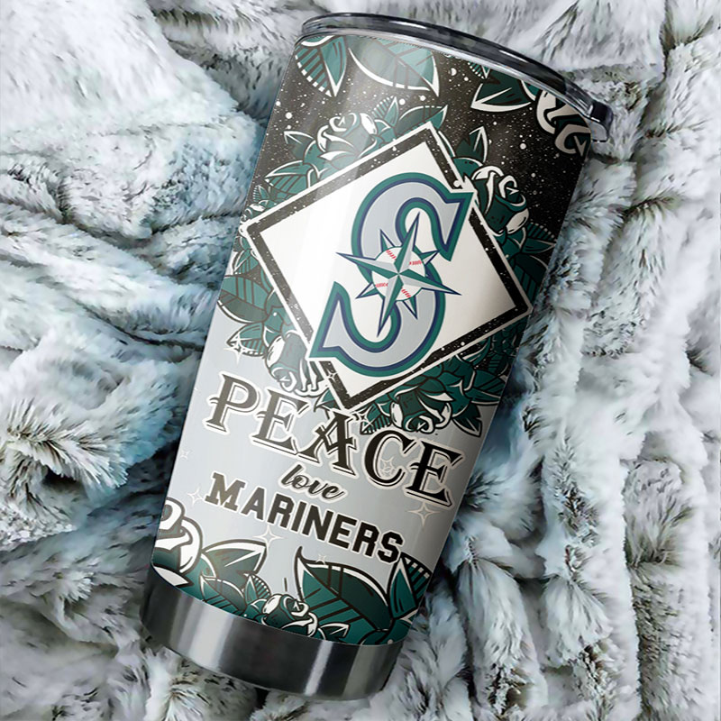 Seattle Mariners MLB Tumbler - Peace and Love Edition