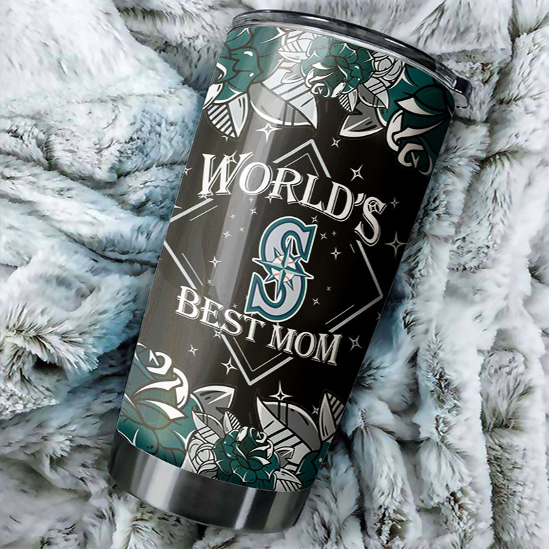 Seattle Mariners MLB Tumbler - World's Best Mom Personalized Gift for Baseball-loving Moms