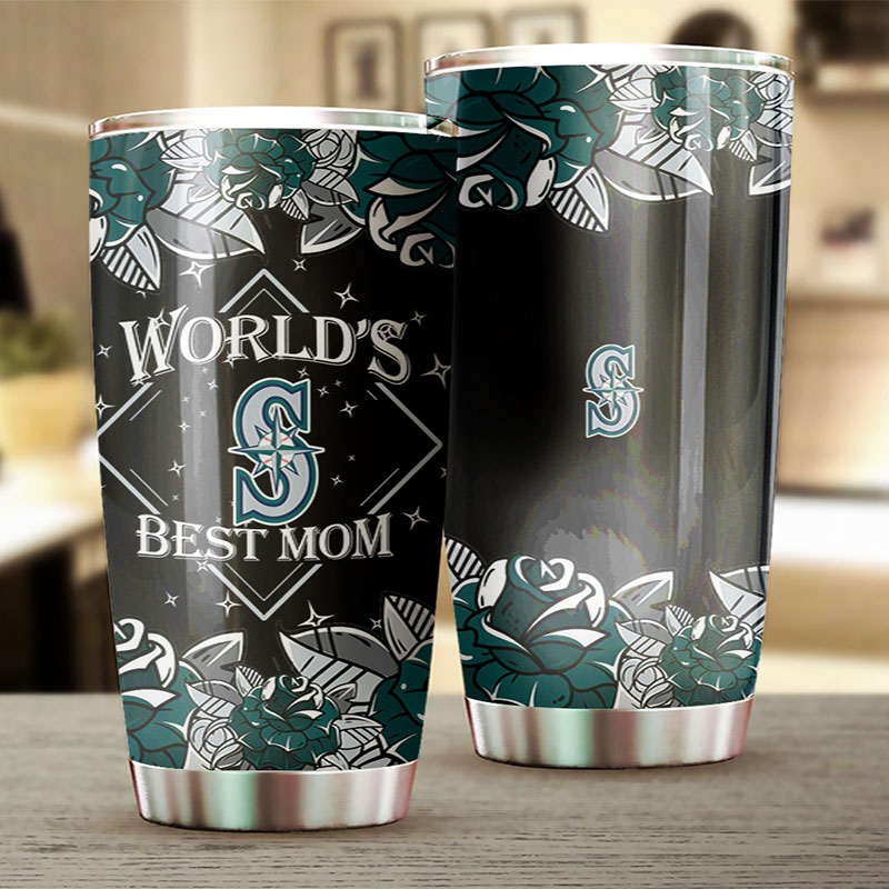Seattle Mariners MLB Tumbler - World's Best Mom Personalized Gift for Baseball-loving Moms - Image 2