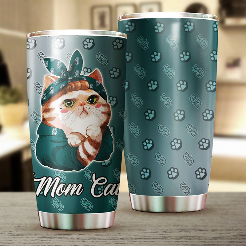 Seattle Mariners MLB Tumbler for Cat Moms with MLB Logo - Image 2