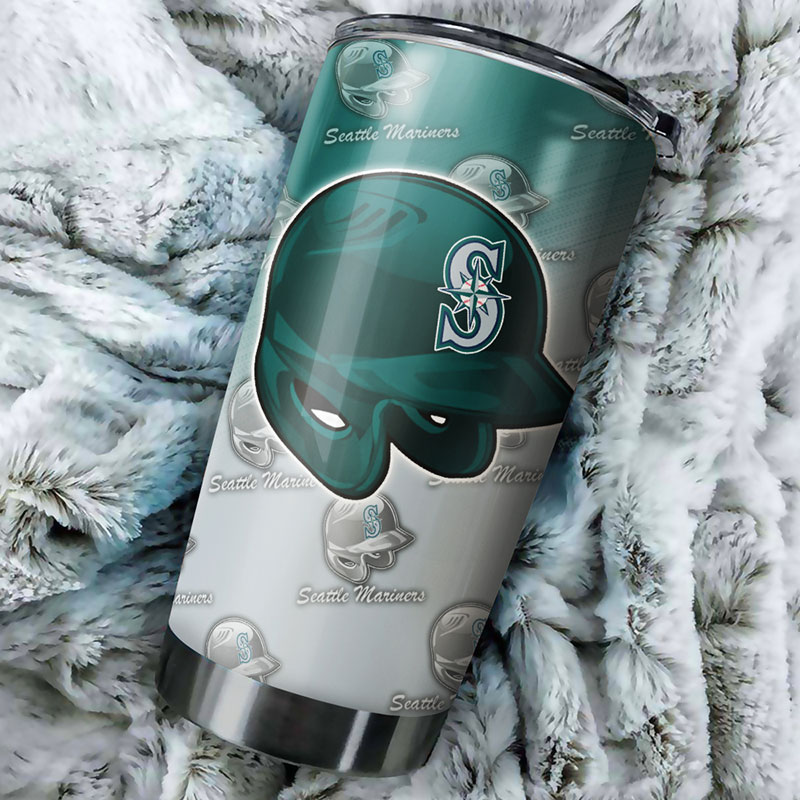 Seattle Mariners MLB Tumbler with Funny Dog Design and MLB Logo - Image 2