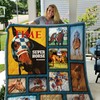 Secretariat Horse Racing Inspired Quilt Blanket with Keywords