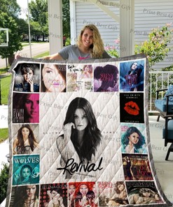 Selena Gomez Albums Poster Quilt Bedding Set for Fans