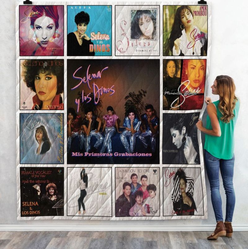Selena Y Los Dinos Albums Quilt Bedding Set for Fans, Featuring the Queen of Tejano Music