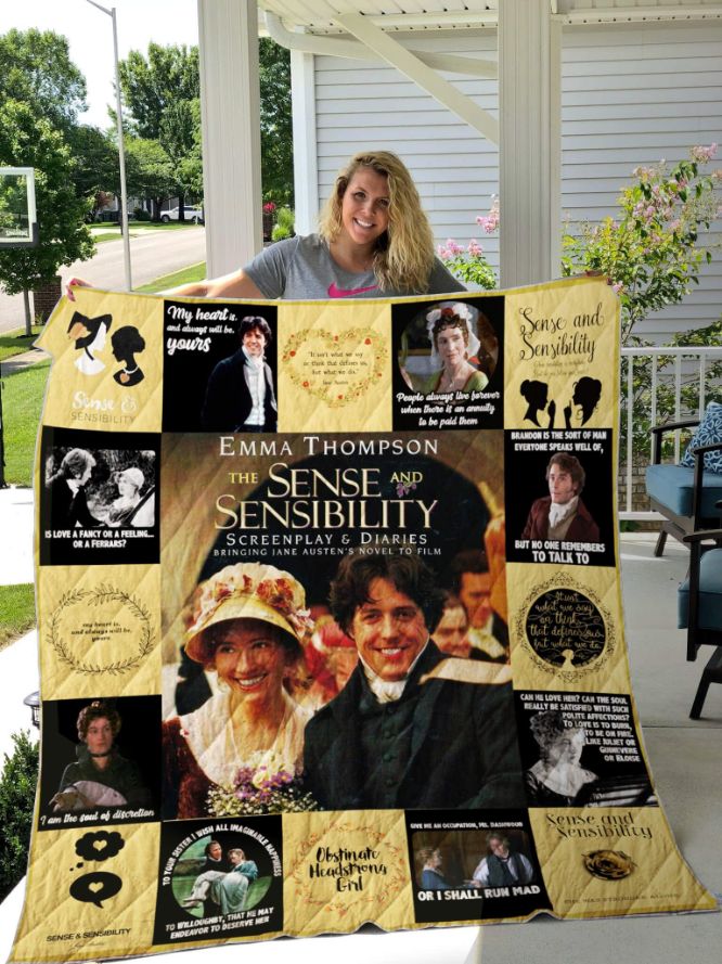 Sense And Sensibility Vintage Quilt Blanket, Great for Jane Austen Fans