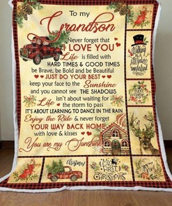 Sentimental and Warm Fleece Blanket Idea for Christmas - To My Grandson