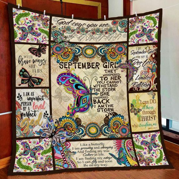 September Girl Storm Whispered Fleece Quilt Bedding Set
