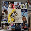 Serena Williams Quilt Blanket with Tennis Athlete Theme