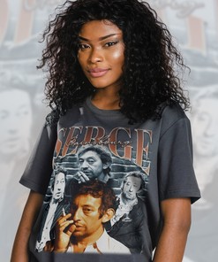 Serge Gainsbourg Fan Tee | Jane Birkin Homage Shirt | French Singer Vintage Homer Tee | Retro 90s Sweater