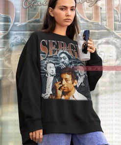 Serge Gainsbourg Vintage Sweatshirt - Classic Movie T Shirts for Men and Women Who Love French Singers
