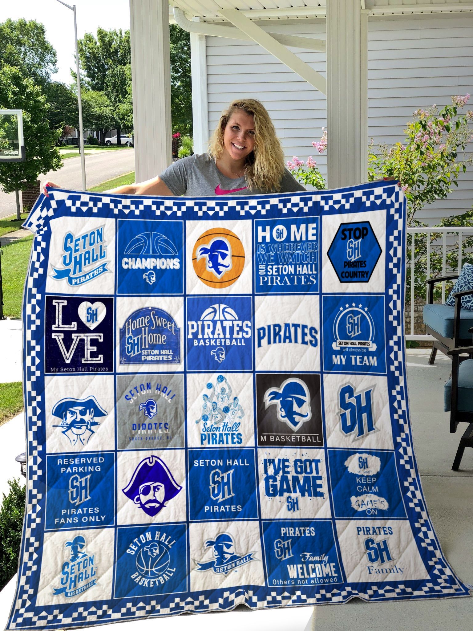 Seton Hall Pirates NCAA Quilt Blanket - Stay Warm and Comfy During the Game