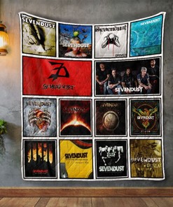 Sevendust Album Covers Quilt Bedding Set for Music Collectors