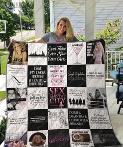 Sex And The City T-Shirt Quilt Blanket - Perfect Gifts for TV Fans
