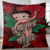 Sexy Betty Boop With Roses Quilt Bedding Set for Fans