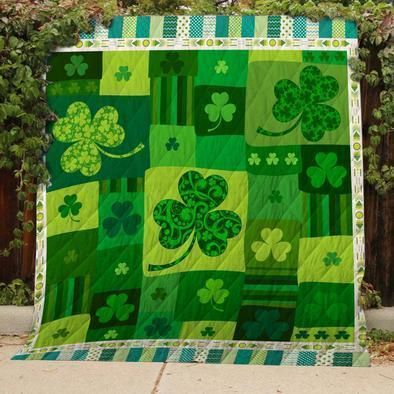 Shamrock Quilt Blanket for Plant Lovers