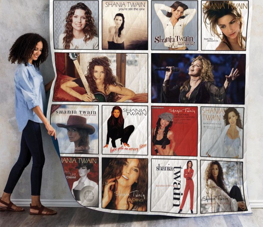 Shania Twain Throws Quilt Blanket Ver 14 with Sentimental Quotes
