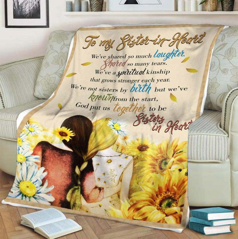 Share Your Laughter and Love with Your Sister in Heart – A Fleece Blanket Gift
