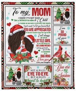 Share the Sunshine with Your Mom on Christmas – Personalized Fleece Blanket