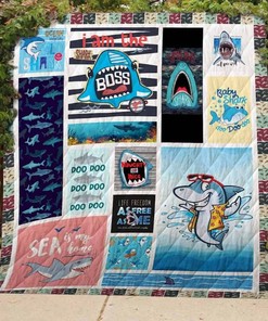 Shark V1 Quilt Bedding Set for Ocean/Fish Lovers