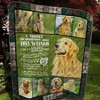 She Is A Golden Mom Retriever Quilt Blanket for Dog Lovers