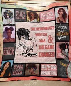 She Remembered Who She Was Black Women Quilt Blanket for Empowered Women