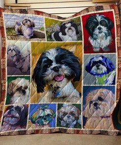 Shih Tzu Dog Quilt Blanket - Lovely Gifts for Dog Lovers