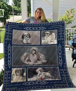 Shih Tzu Picture Quilt Bedding Set for Dog Lovers