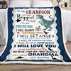 Show Love for Grandsons with Grandma To Grandson Letter Dinosaur Fleece Blanket Quilt Blanket