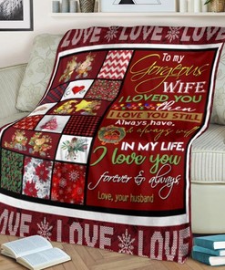 Show Love to Your Gorgeous Wife with this Fleece Blanket for Christmas - Soft and Warm