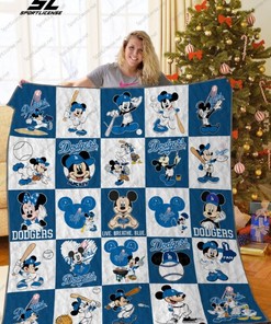 Show Support for the Los Angeles Dodgers - Warm and Comfortable Quilt Blanket
